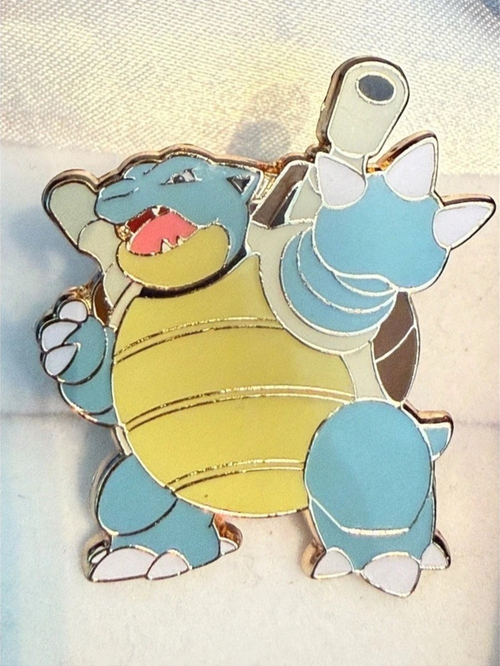 Pokémon Blastoise Enamel Lapel Pin 2019 Gold Tone Collectible Rubber Back